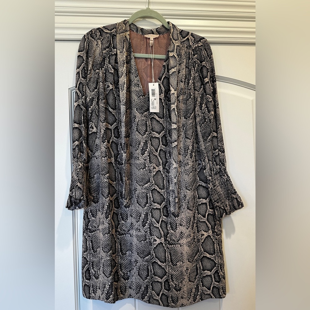 Snakeskin Rebecca Taylor Long Sleeve Dress